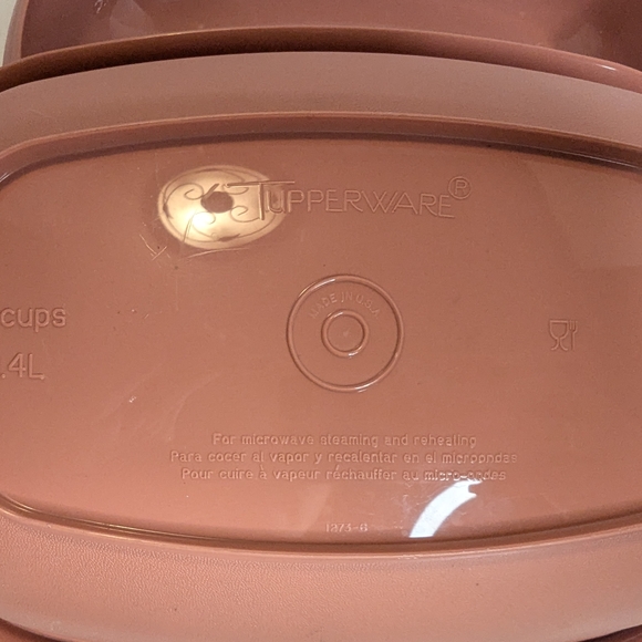 Vintage Tupperware Microwave Food Steamer 6 Cup Dusty Rose 4-Piece 1273-6 EUC - Picture 5 of 9